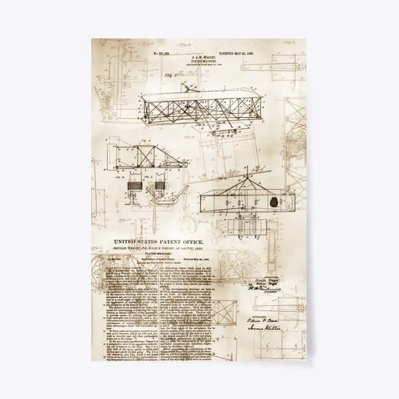 Wright Brothers Patent Collage